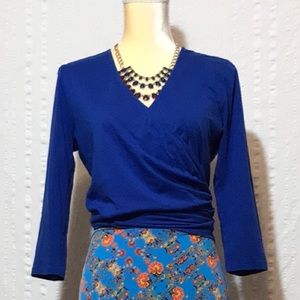 Ann Taylor mock wrap top